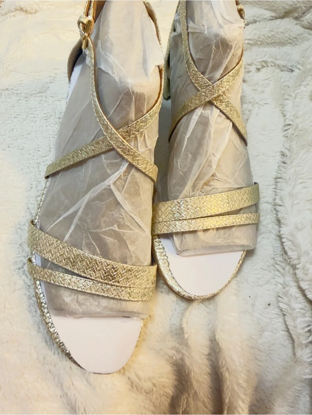 Naturalizer June Strappy Low Block Heel Dress Sandal Cremosa Taupe Leather 10 W